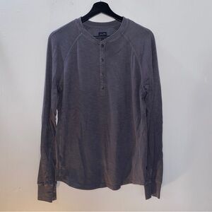 Goodman Brand Soft Slub Jersey Legend Henley Grey Size Medium